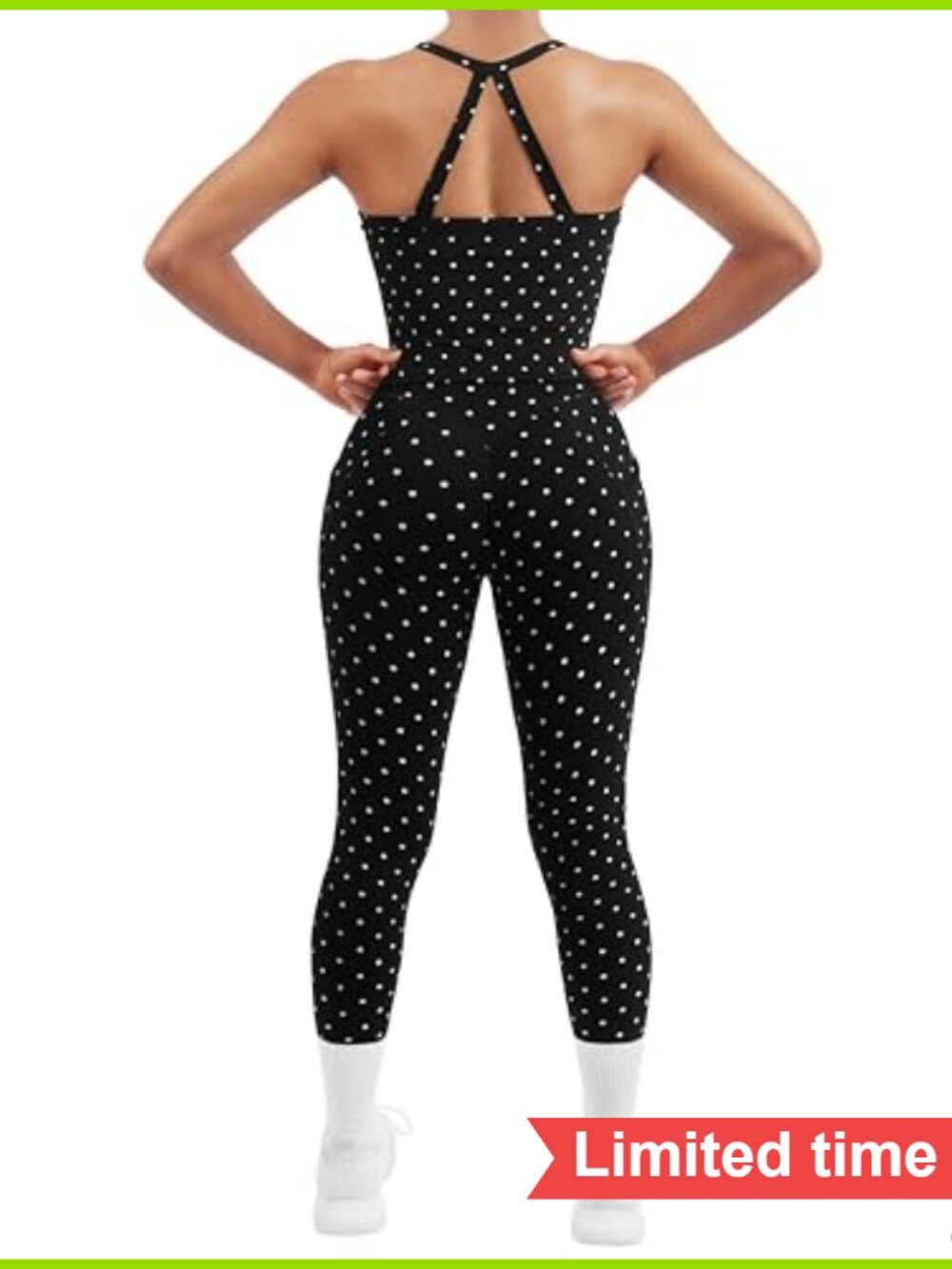 Women's 2-Piece Athletic Set: Compression Leggings with Pockets & Built-in Bra